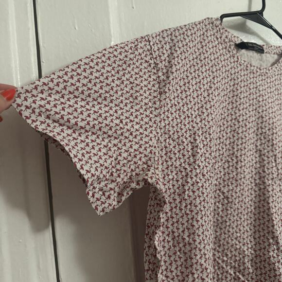 Saks 5th Avenue Cotton Flamingo Elevated Basic Novelty Preppy Made in Italy - Picture 5 of 8